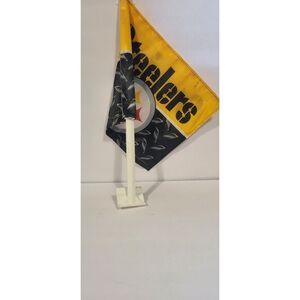 Rico Industries NFL Football Pittsburgh Steelers Black Double Sided Car Flag‎